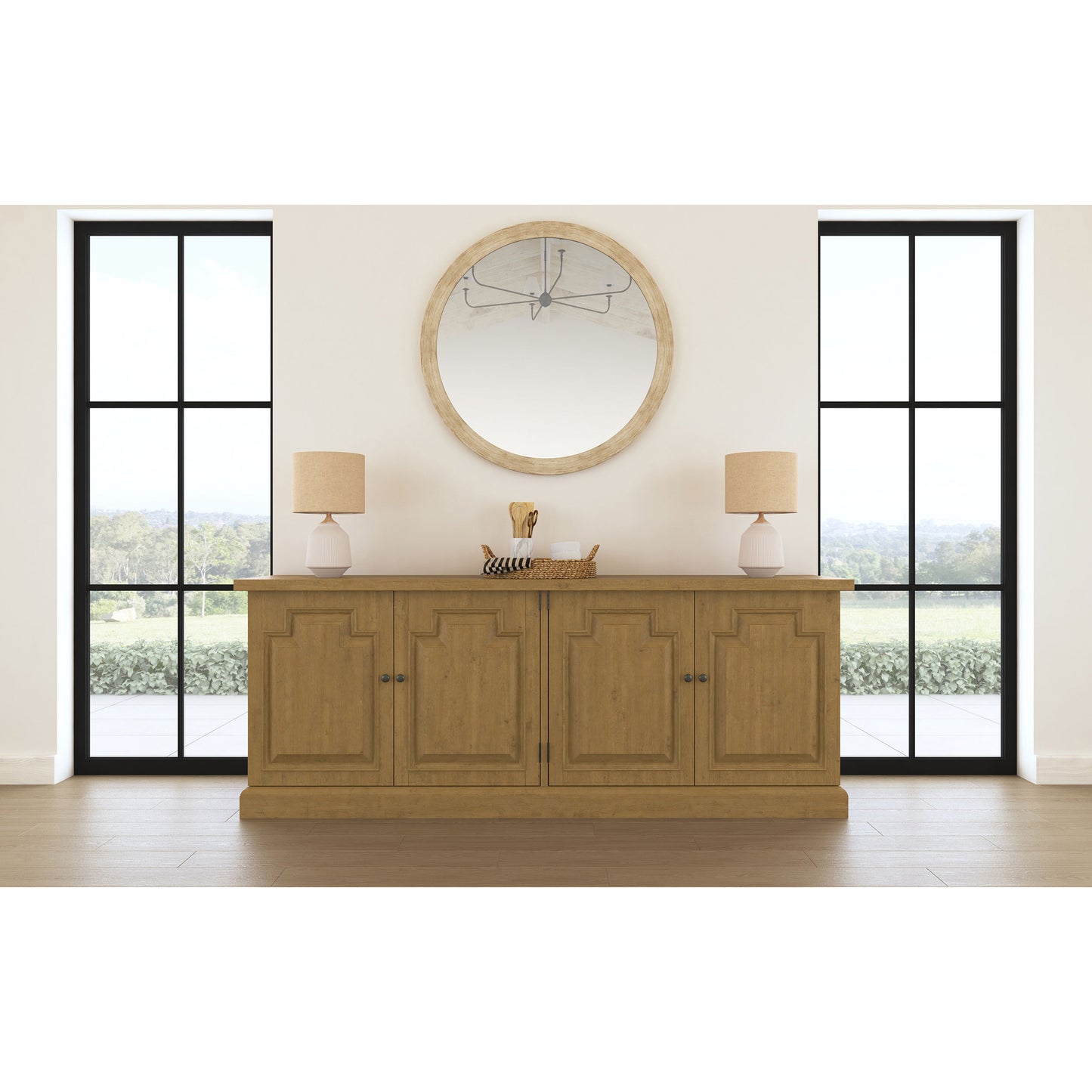 Allende Rustic Honey 4-door Sideboard