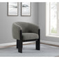Maciel Brown Upholstered Barrel Back Accent Chair