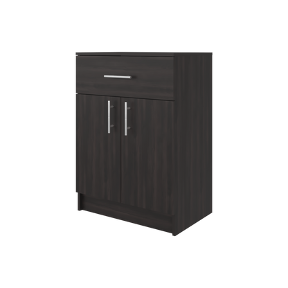 Wenge 2-Door Kitchen Pantry - Compact Storage Cabinet for Dining Room