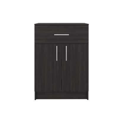 Wenge 2-Door Kitchen Pantry - Compact Storage Cabinet for Dining Room