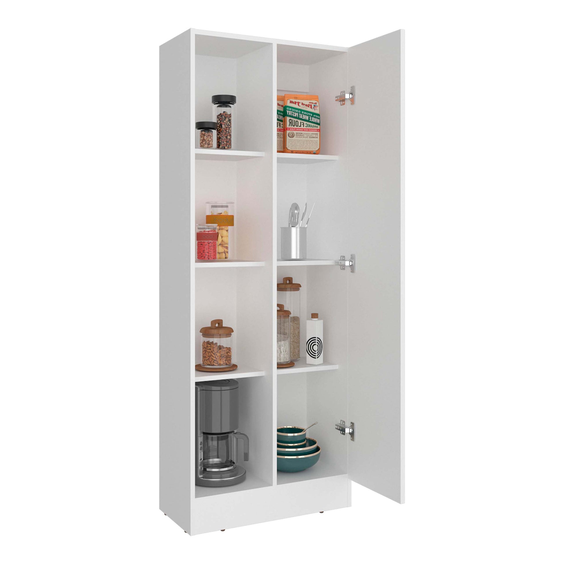White Kitchen Pantry Cabinet - Storage & Style for Dining Room