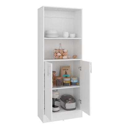 Small White Kitchen Storage Cabinet with Shelves