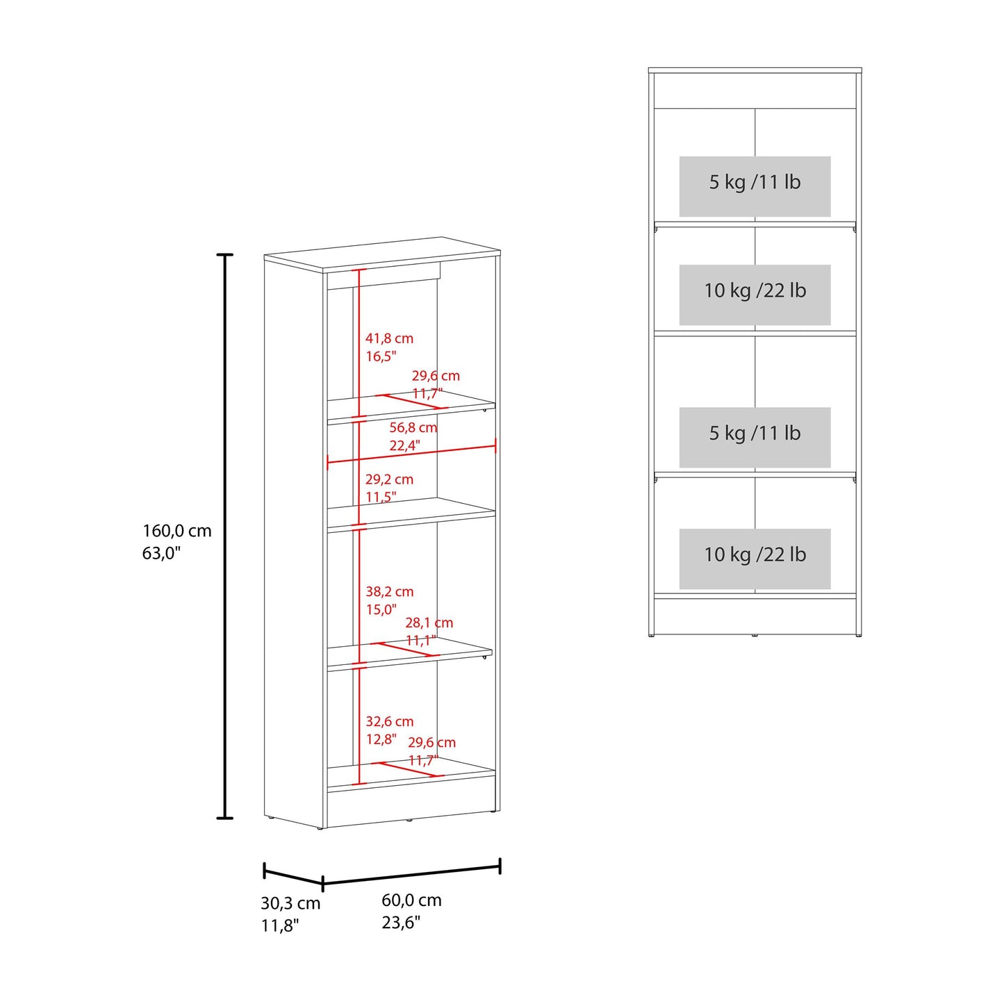 Small White Kitchen Storage Cabinet with Shelves