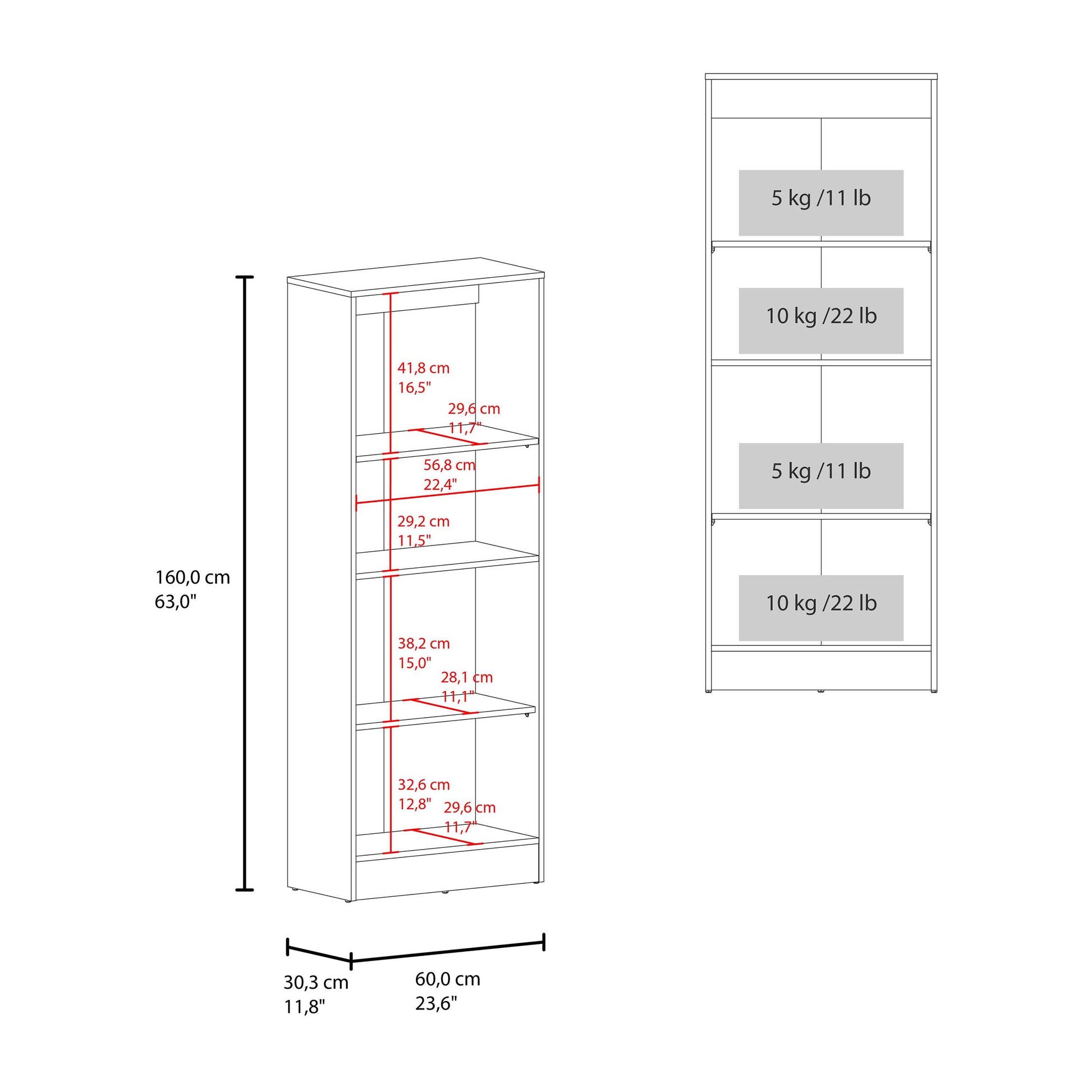 Small White Kitchen Storage Cabinet with Shelves