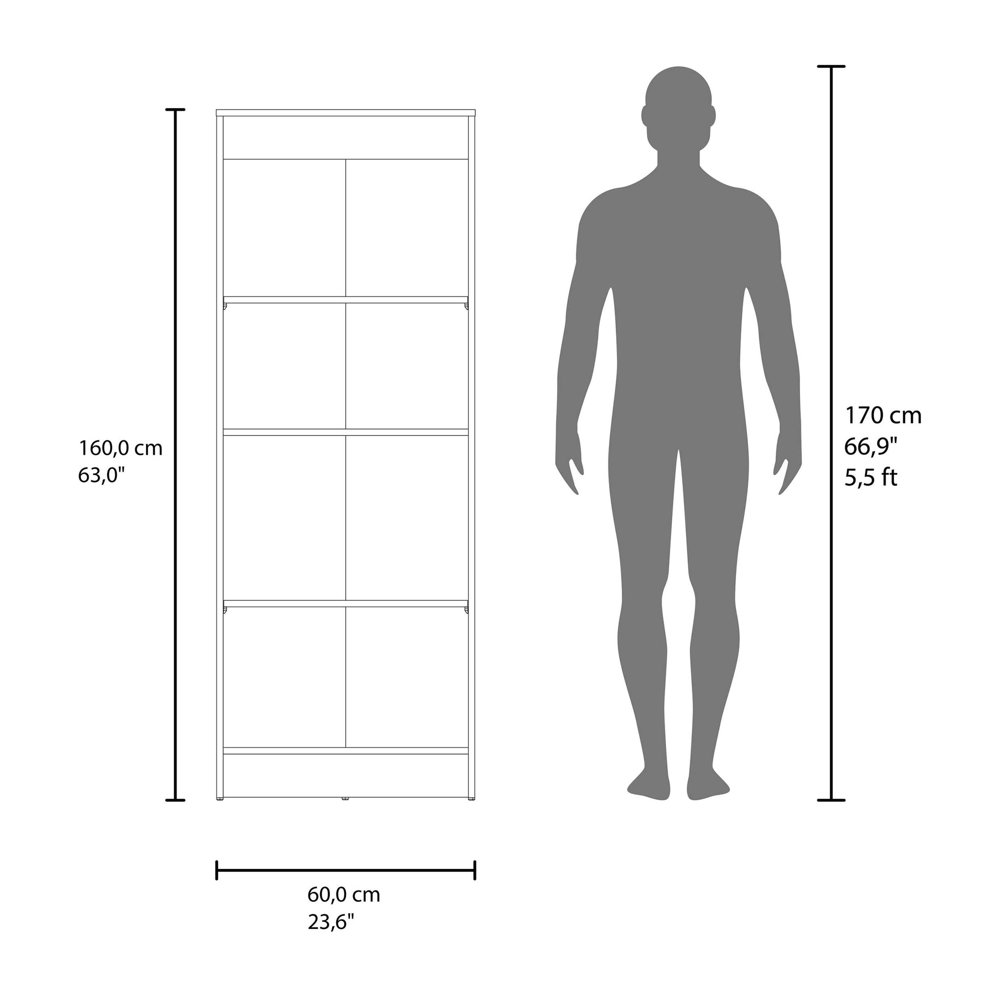 Small White Kitchen Storage Cabinet with Shelves