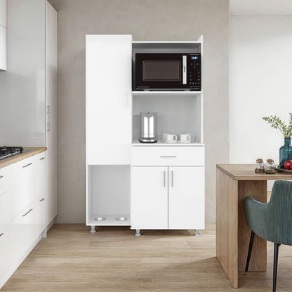 White 3-door Kitchen Storage Cabinet