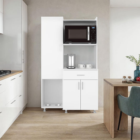 White 3-door Kitchen Storage Cabinet