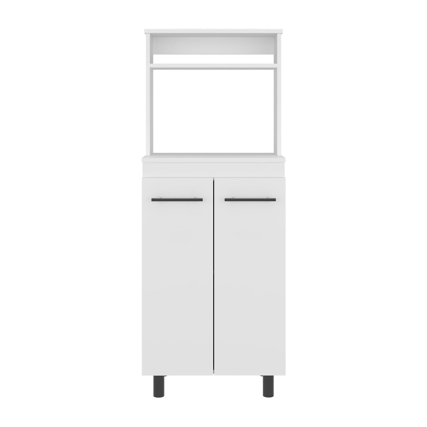White Kitchen Storage Cabinet - 2 Door for Dining Room