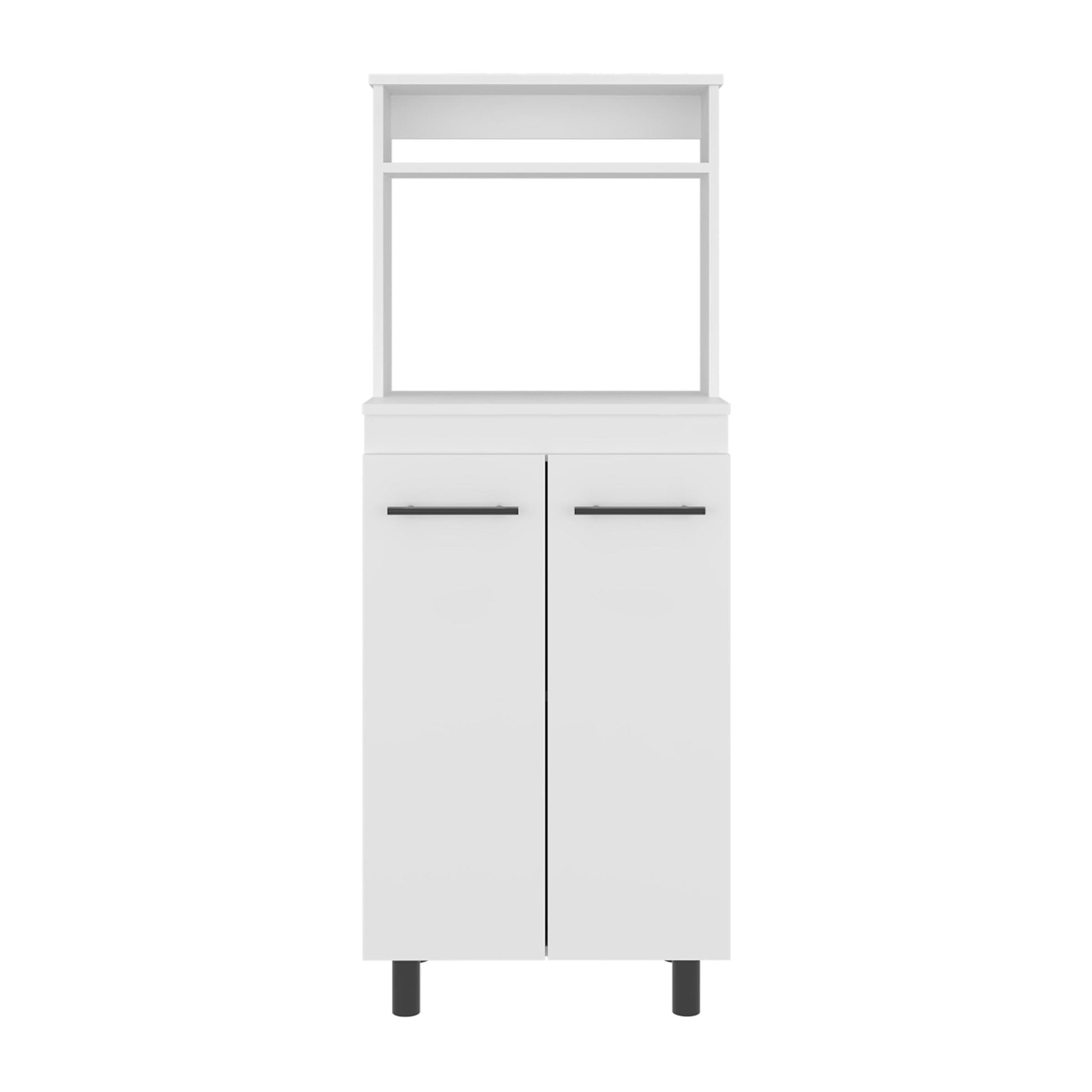 White Kitchen Storage Cabinet - 2 Door for Dining Room