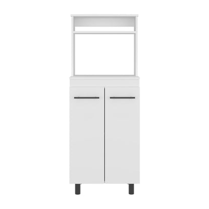 White Kitchen Storage Cabinet - 2 Door for Dining Room