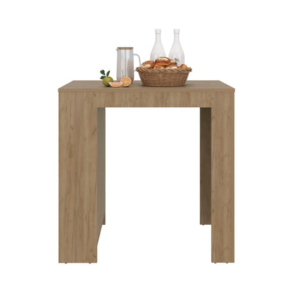 Modern Oak Kitchen Island with Open Storage for Dining Room