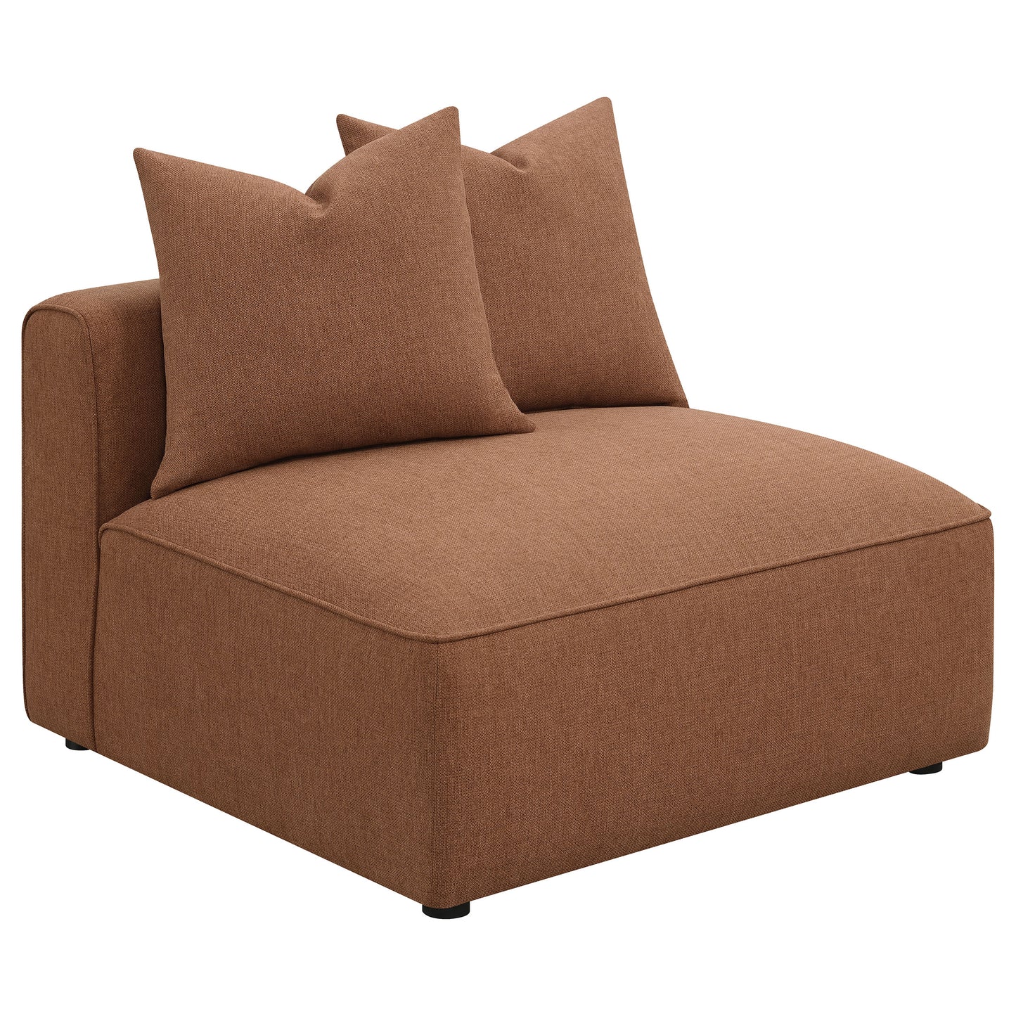Colleen Terracotta 6-Piece Tight Seat Modular Sectional for Living Room