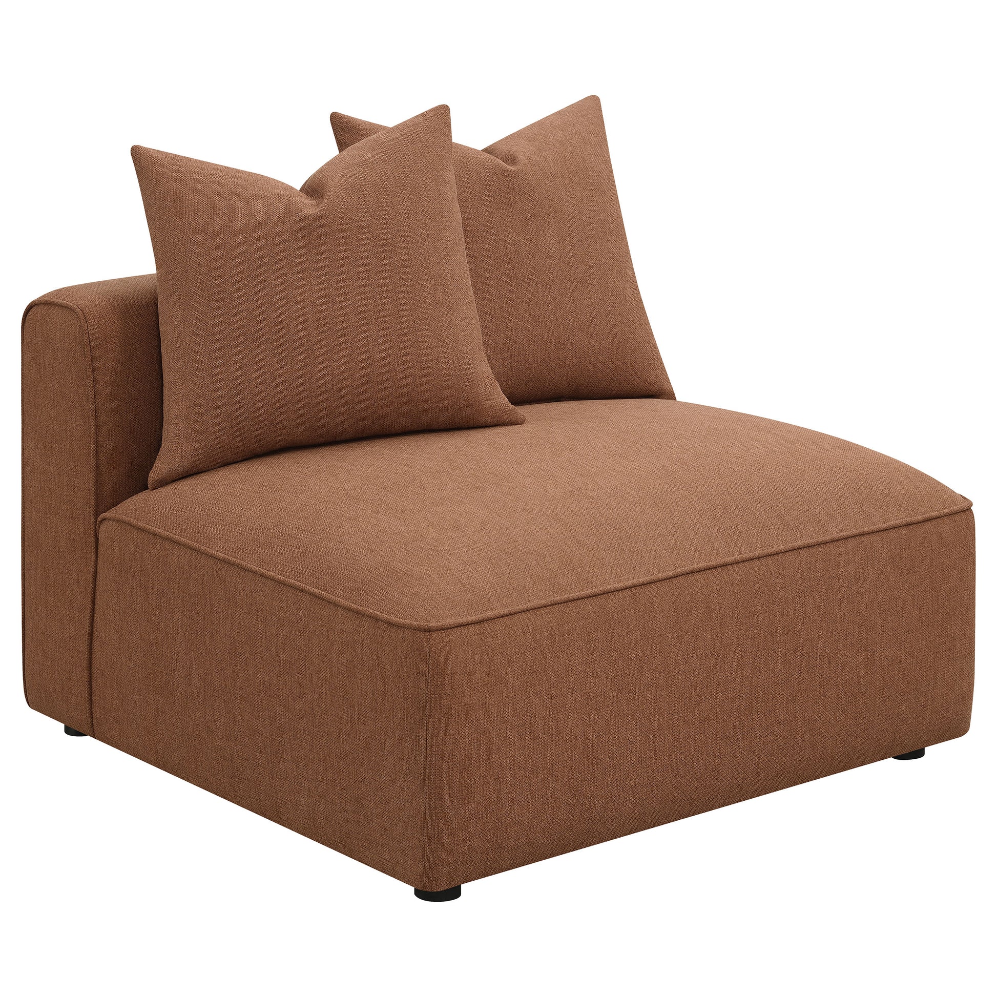 Colleen Terracotta 6-Piece Tight Seat Modular Sectional for Living Room