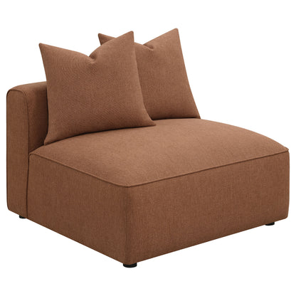 Colleen Terracotta 6-Piece Tight Seat Modular Sectional for Living Room