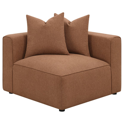 Colleen Terracotta 6-Piece Tight Seat Modular Sectional for Living Room
