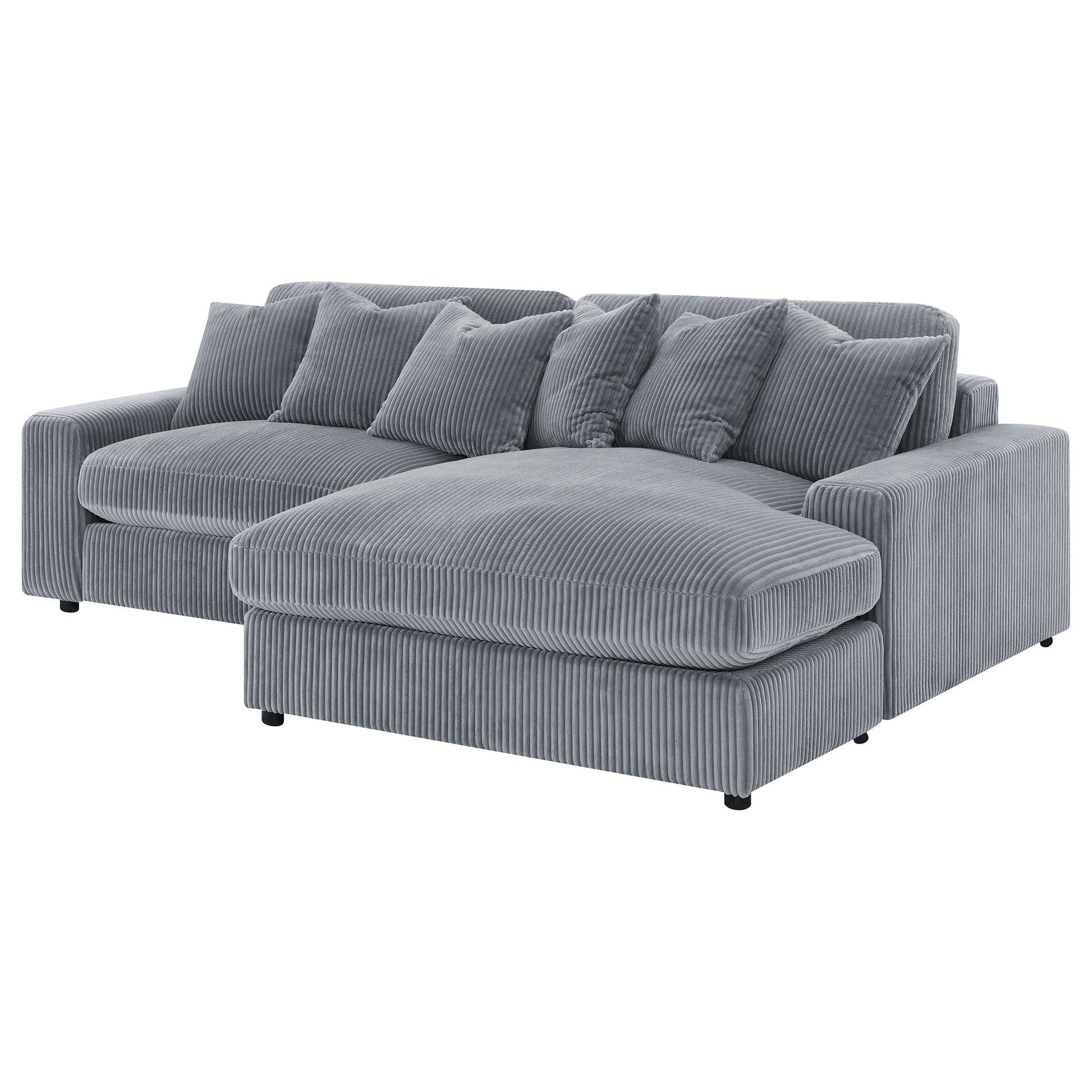 Fog Upholstered L-Shaped Sectional Sofa - 2 Seats