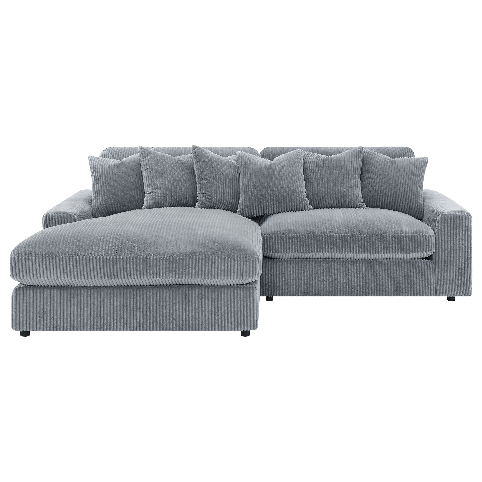 Fog Upholstered L-Shaped Sectional Sofa - 2 Seats