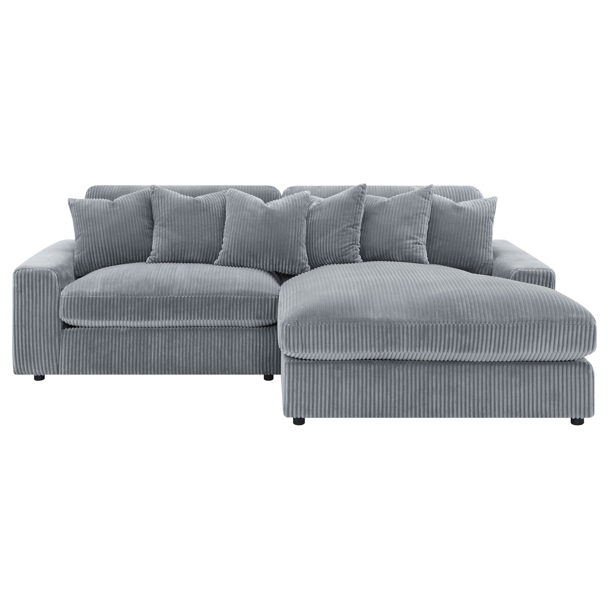 Fog Upholstered L-Shaped Sectional Sofa - 2 Seats