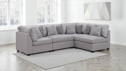 Lafayette Grey 4-piece Upholstered Sectional Sofa