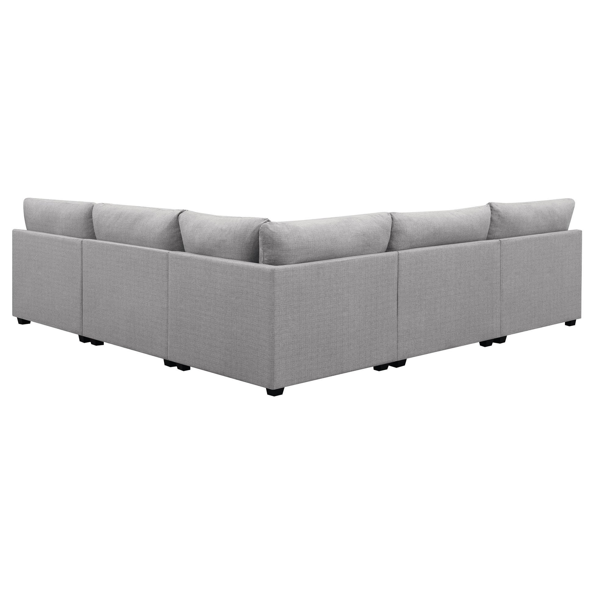 Lafayette Grey 5-Piece Upholstered Sectional Sofa - Modular Comfort