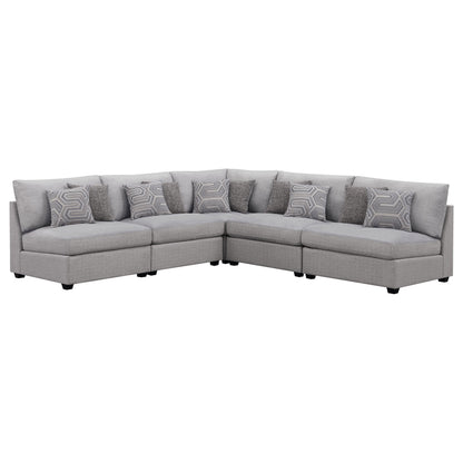 Lafayette Grey 5-piece Upholstered Sectional Sofa