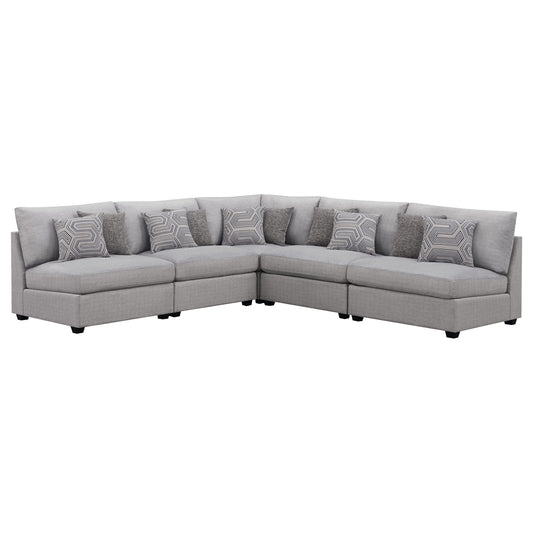 Lafayette Grey 5-piece Upholstered Sectional Sofa