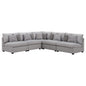 Lafayette Grey 5-piece Upholstered Sectional Sofa