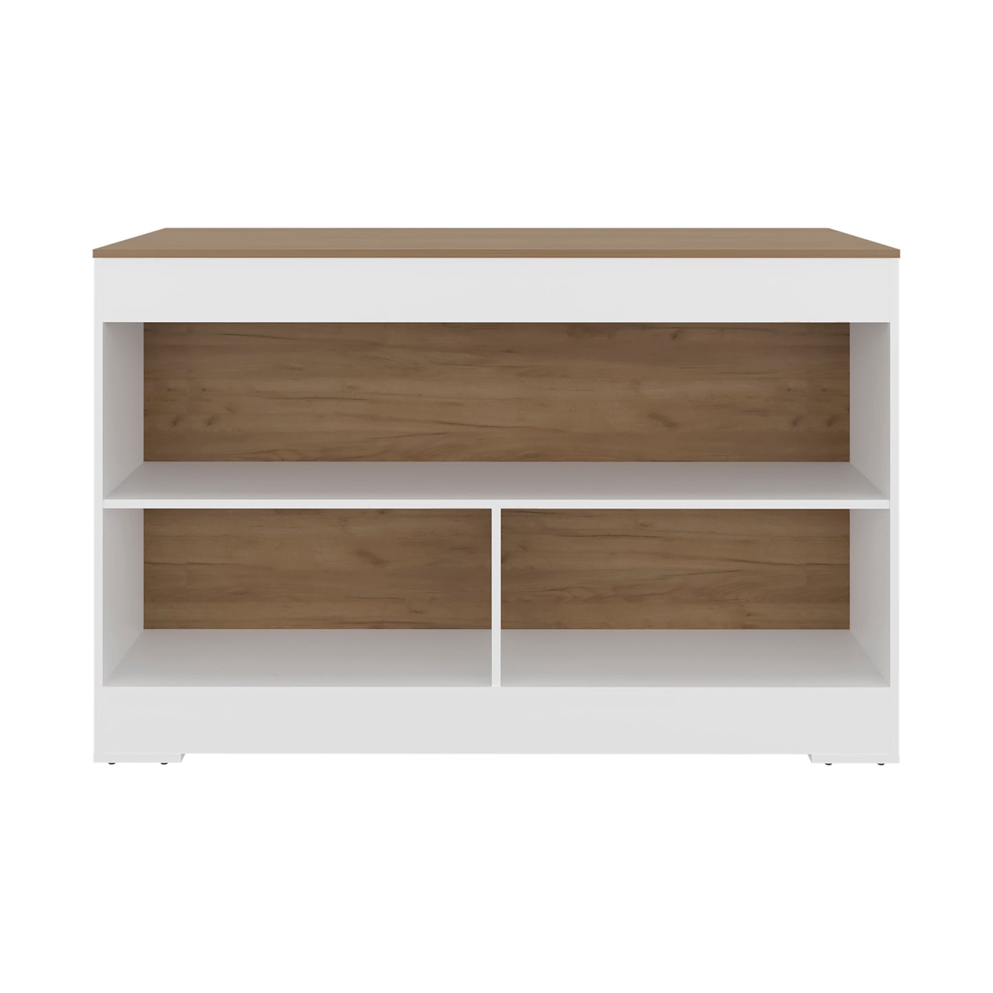 Rectangular White Kitchen Island with Storage for Dining Room