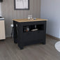 Arlet Kitchen Island Two Door Cabinet and Shelf