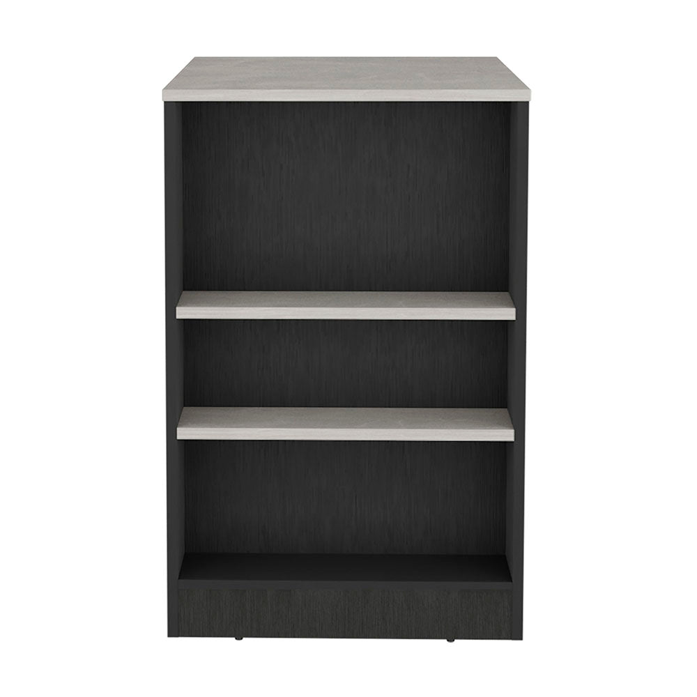 Portree Kitchen Island - Rectangular, Multicolor, 3 Shelves