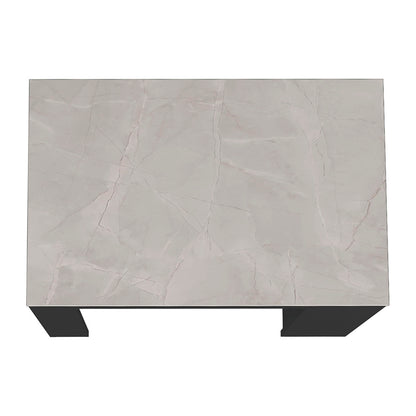Portree Kitchen Island - Rectangular, Multicolor, 3 Shelves