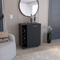 Wick Bar Cart with Integrated Wine Storage, Spacious Cabinet and Smooth Rollers