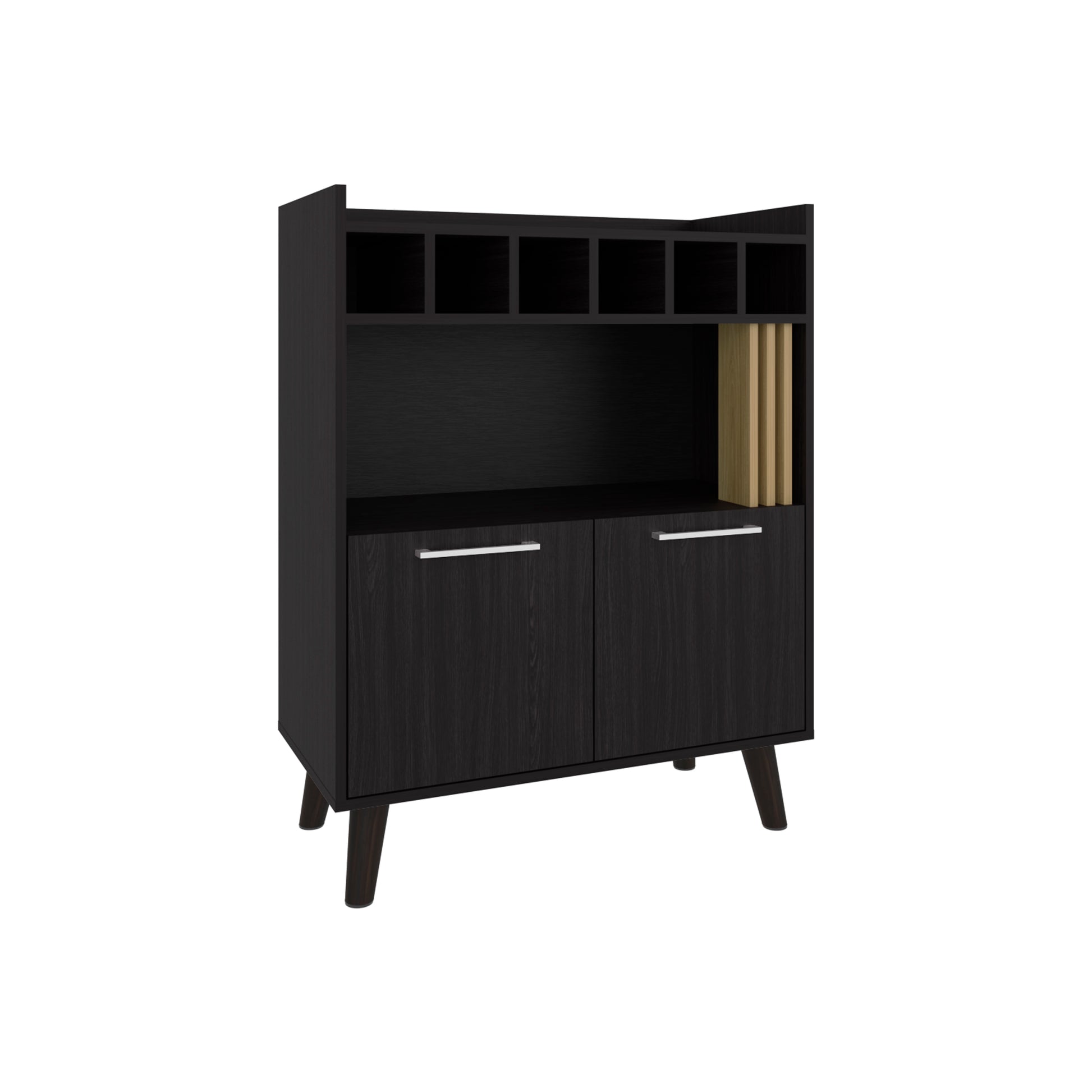 Multi-Colored Modern Bar Cabinet with Wine Storage