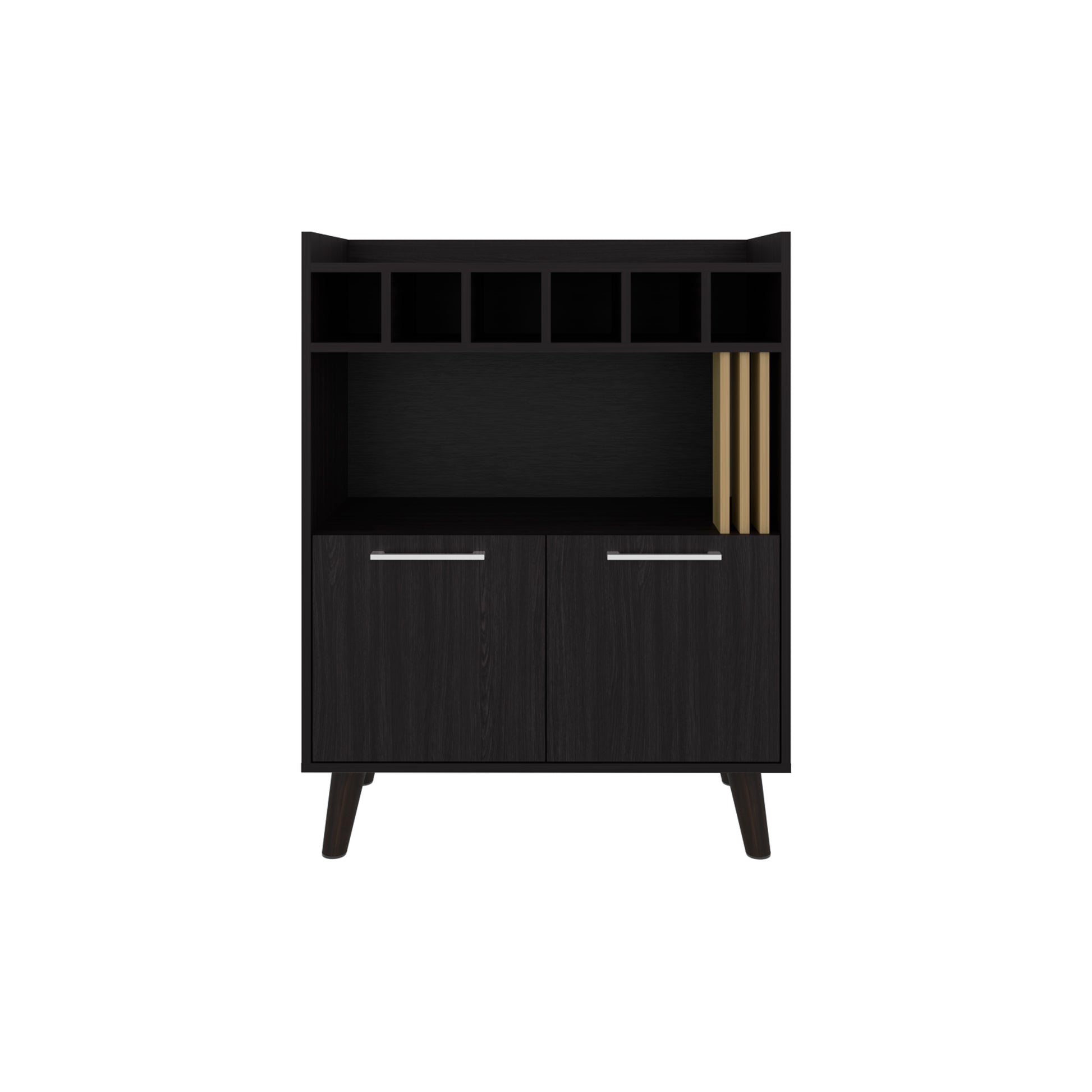 Multi-Colored Modern Bar Cabinet with Wine Storage
