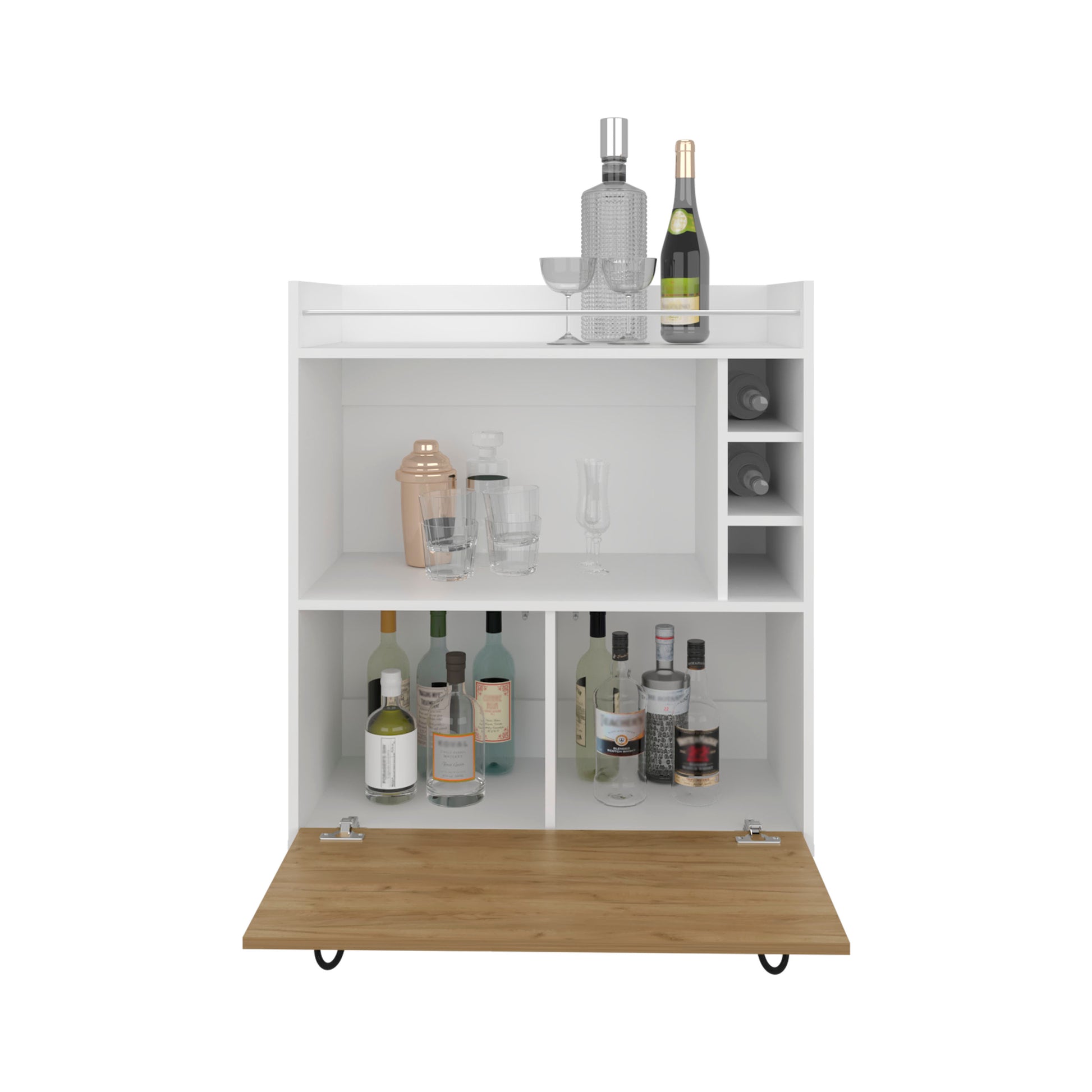 42" Tall Bar Cabinet with Storage - Multi MDF