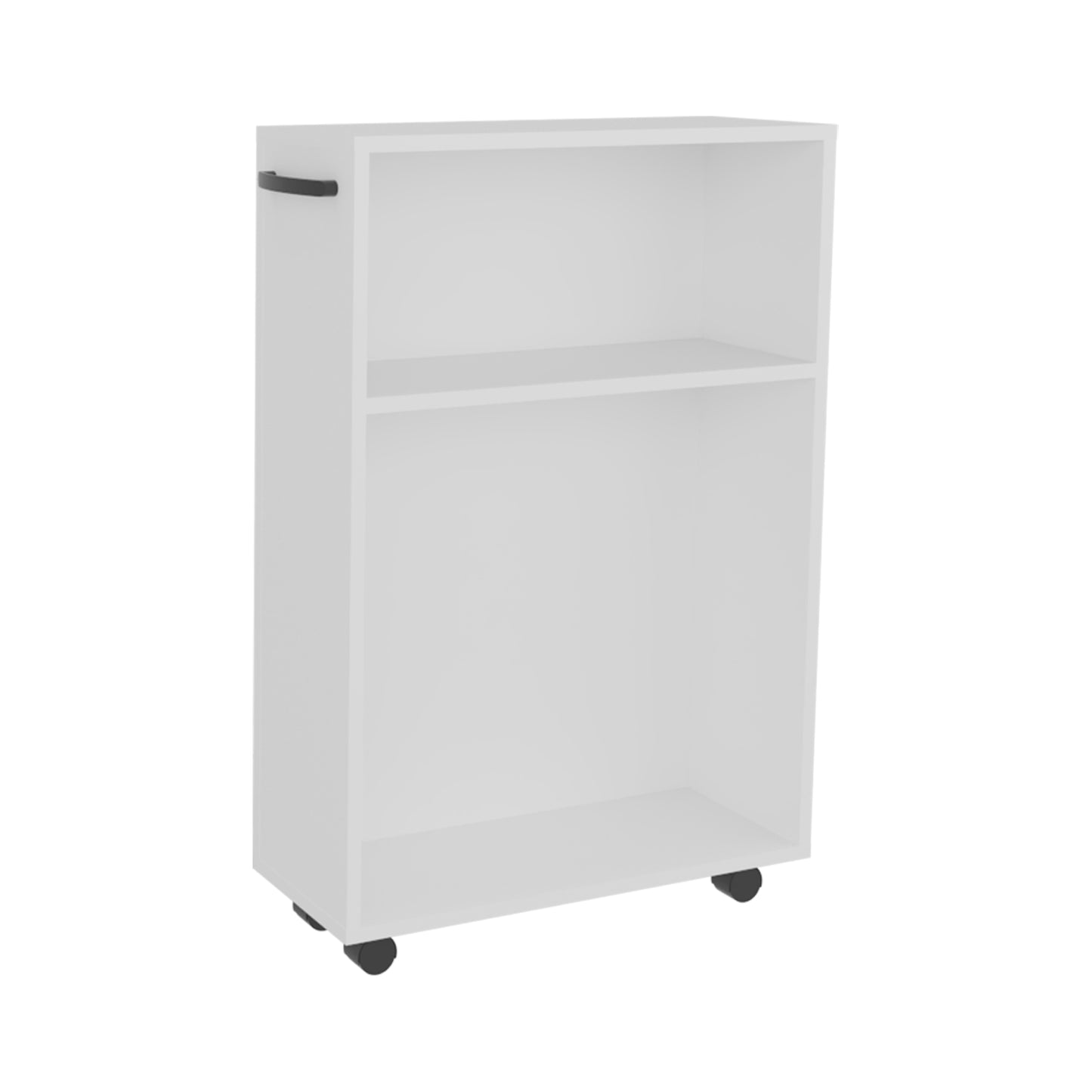 White Rolling Kitchen Cart - 81" Storage Cart for Dining Room
