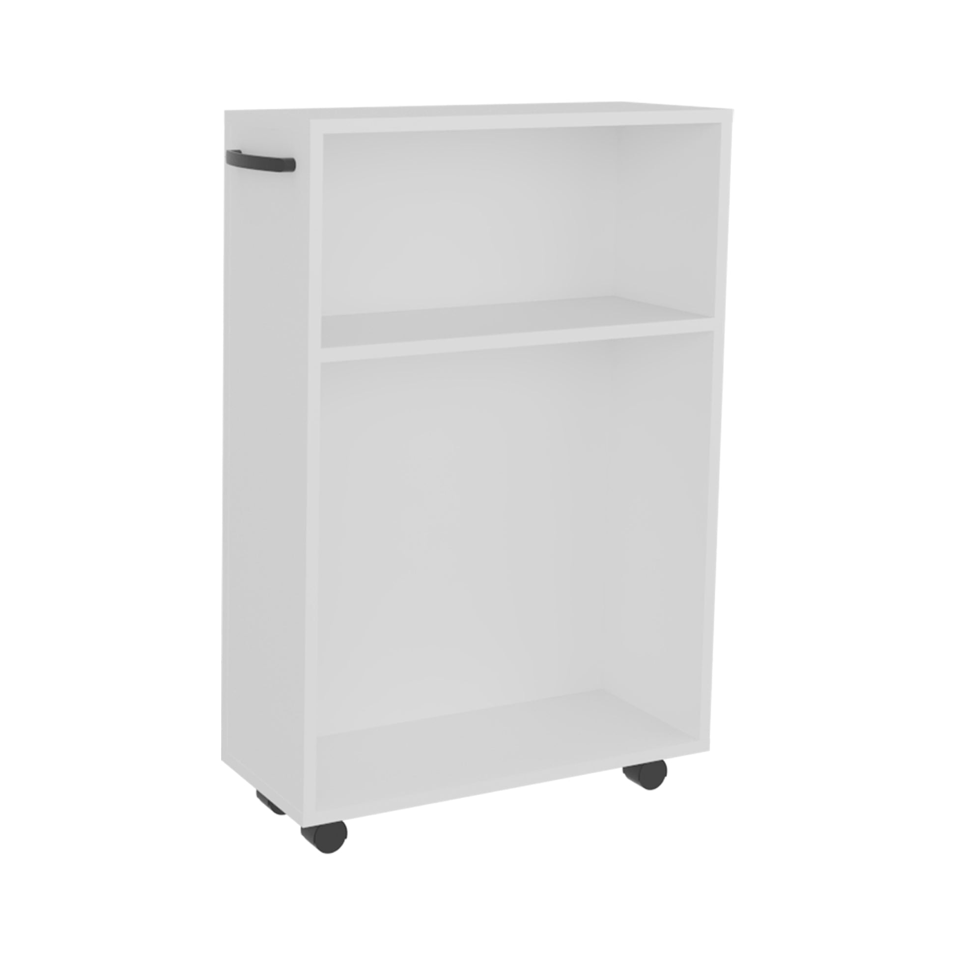 White Rolling Kitchen Cart - 81" Storage Cart for Dining Room