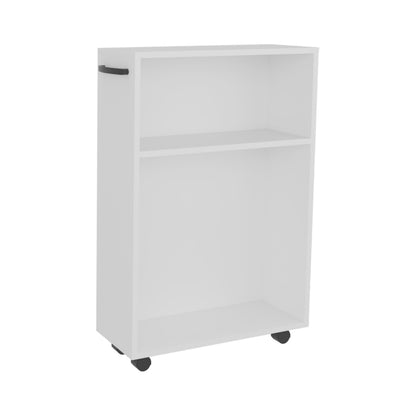 White Rolling Kitchen Cart - 81" Storage Cart for Dining Room