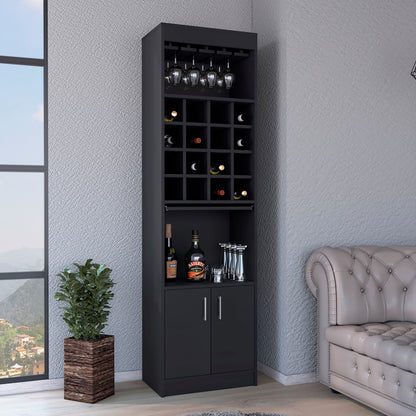 Being Kava Bar Cabinet, Double Door, Two Shelves, Sixteen Built-in Wine Rack