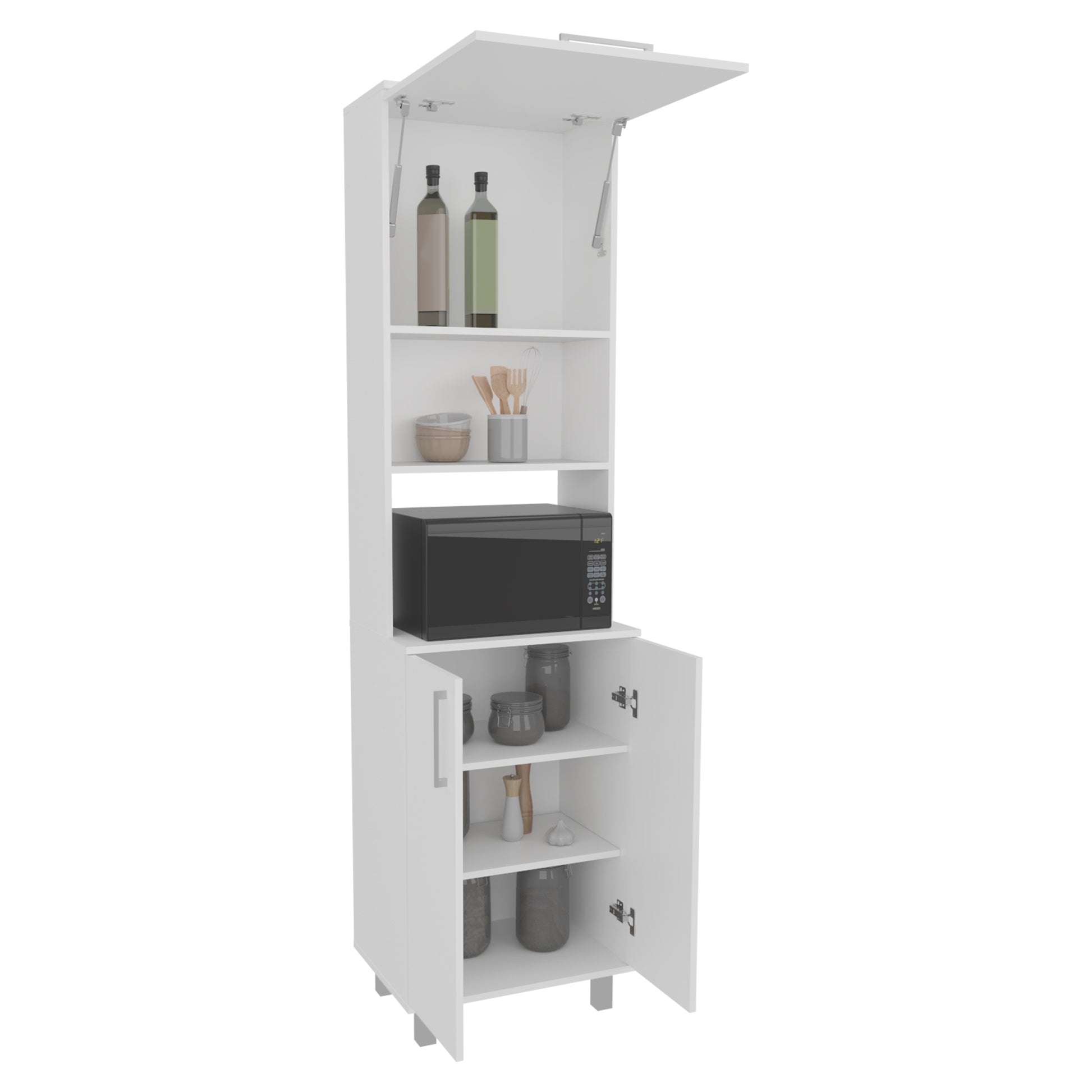 Modern White MDF Dining Room Cabinet with Storage for Kitchen