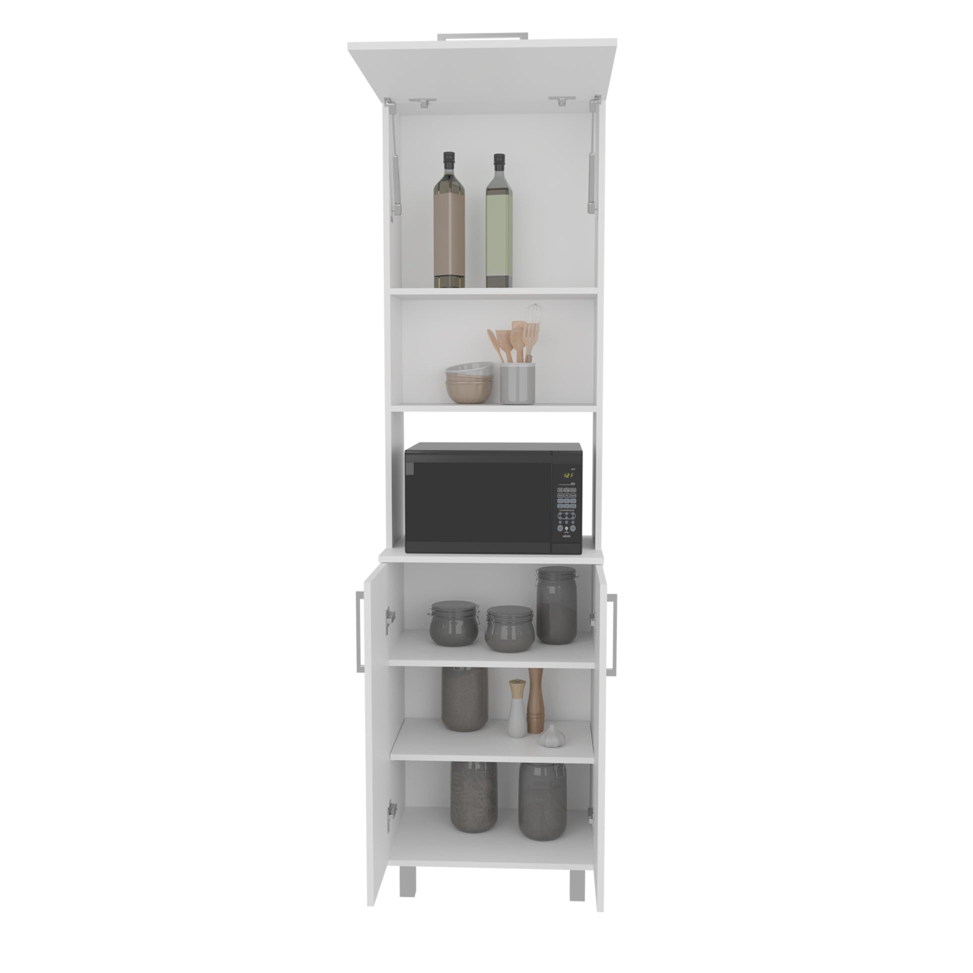 Modern White MDF Dining Room Cabinet with Storage for Kitchen
