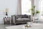 Contemporary Dark Gray Loveseat