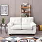 Contemporary White Loveseat With Comfort