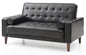 Elegant Black Loveseat With Versatile Bed Feature