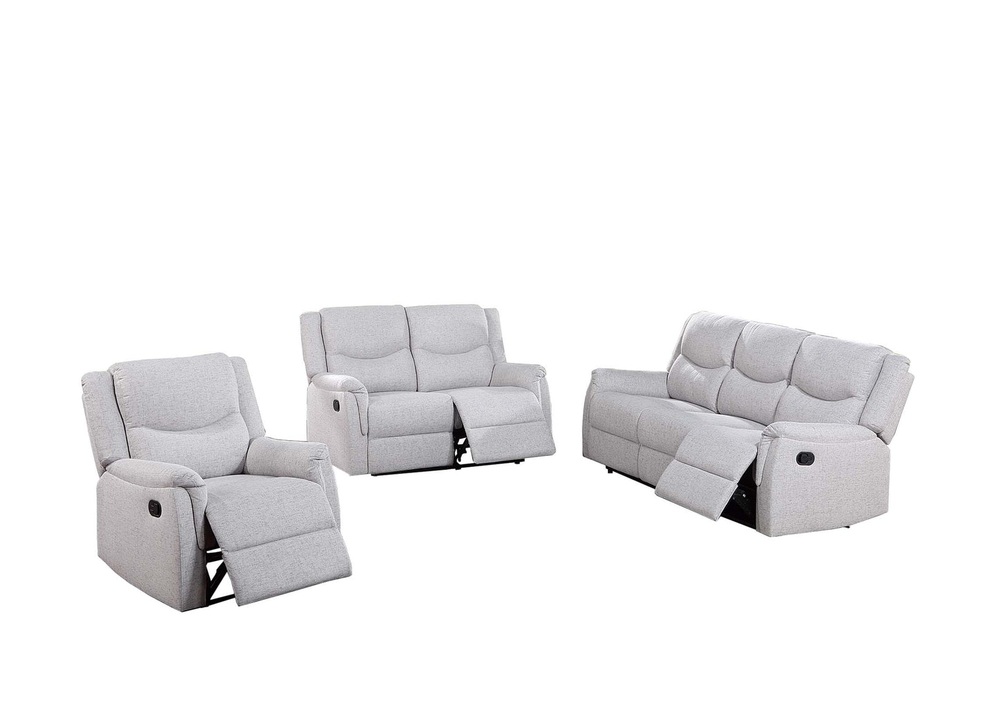 Off White Modern Recliner Loveseat - 37" x 53"