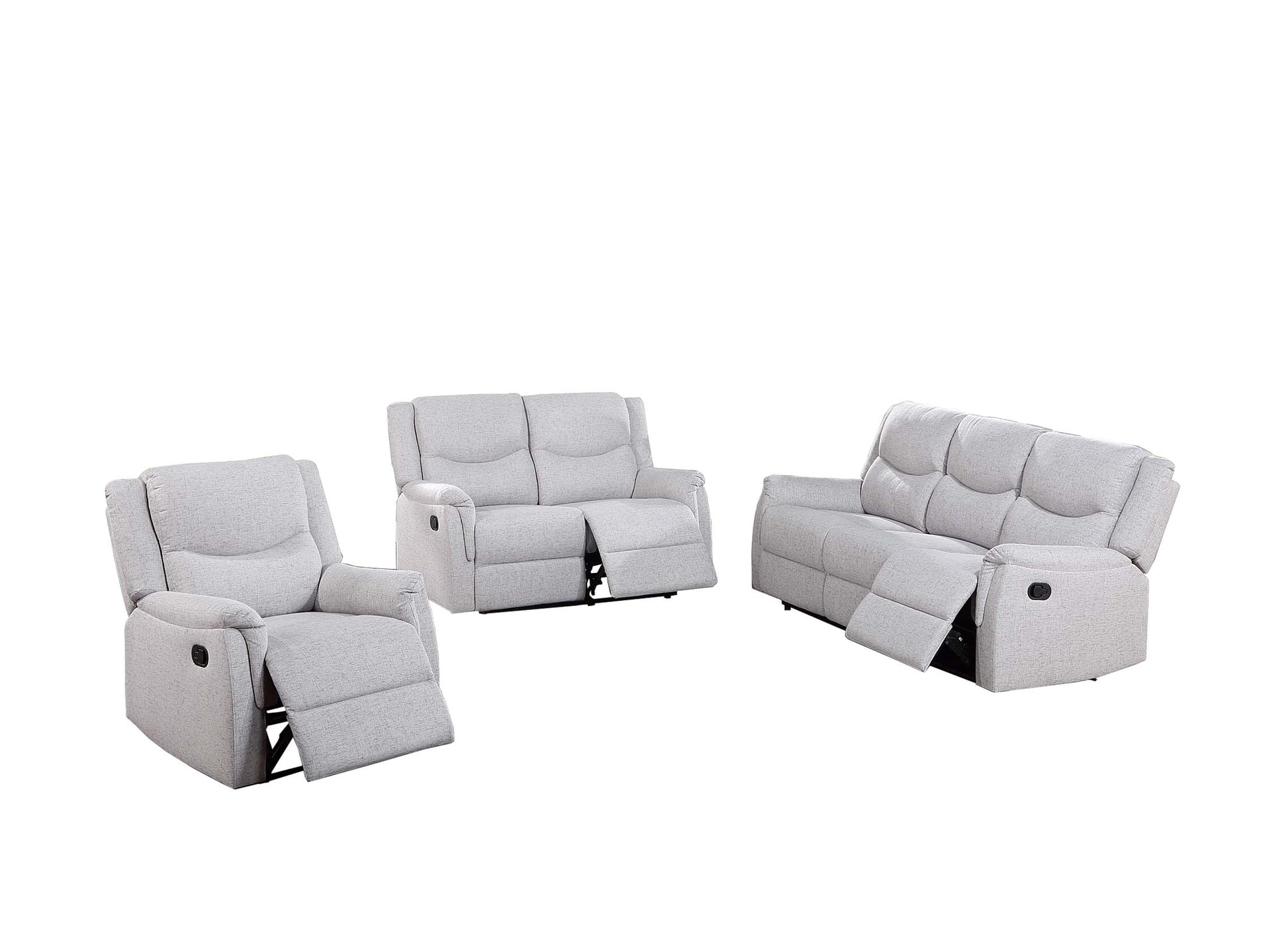 Off White Modern Recliner Loveseat - 37" x 53"