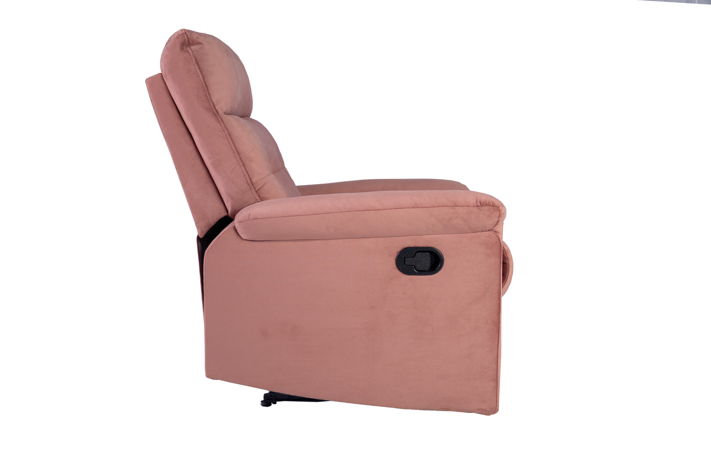 Pink Velvet Recliner - Medium Firm Seat