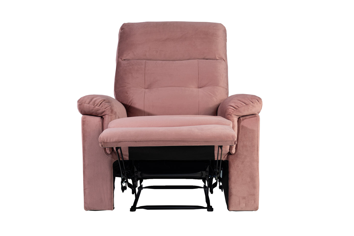 Pink Velvet Recliner - Medium Firm Seat