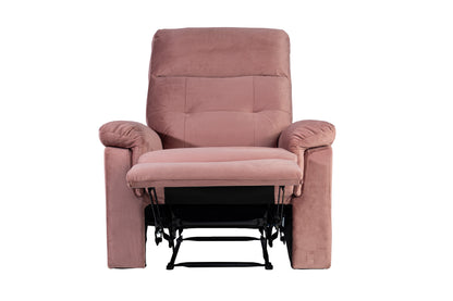 Pink Velvet Recliner - Medium Firm Seat