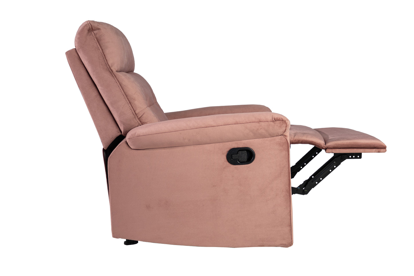 Pink Velvet Recliner - Medium Firm Seat